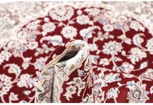Tappeto Nain 9la Medaglione Floreale Rosso Avorio 102x155 Cm