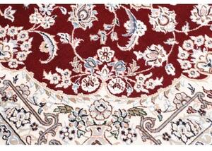 Tappeto Nain 9la Medaglione Floreale Rosso Avorio 102x155 Cm