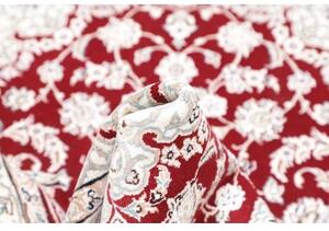Tappeto Nain 9la Medaglione Floreale Rosso Avorio 102x148 Cm