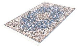 Tappeto Nain 9la Medaglione Floreale Azzurro Avorio 104x156 Cm