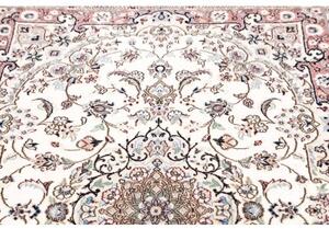 Tappeto Nain 9la Medaglione Floreale Avorio Rosa Antico 103x154 Cm