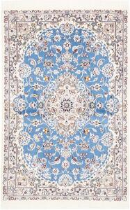 Tappeto Nain 9la Medaglione Floreale Azzurro Avorio 102x155 Cm