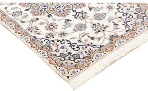 Tappeto Nain 9la Medaglione Floreale Avorio Blu Scuro Corsia 69x386 Cm