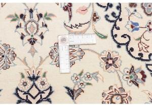 Tappeto Nain 9la Medaglione Floreale Avorio Blu Scuro Corsia 69x386 Cm
