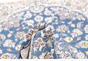 Tappeto Nain 9la Medaglione Floreale Blu Avorio 104x157 Cm