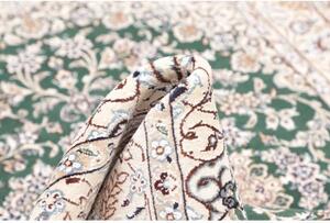 Tappeto Nain 9la Medaglione Floreale Verde Avorio 105x154 Cm