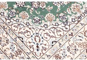 Tappeto Nain 9la Medaglione Floreale Verde Avorio 105x154 Cm