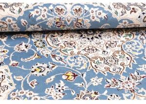 Tappeto Nain 9la Medaglione Floreale Azzurro Avorio 102x155 Cm
