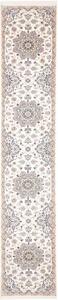 Tappeto Nain 9la Medaglione Floreale Avorio Blu Scuro Corsia 69x386 Cm