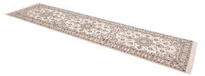 Tappeto Nain 9la Medaglione Floreale Avorio Marrone Corsia 95x354 Cm