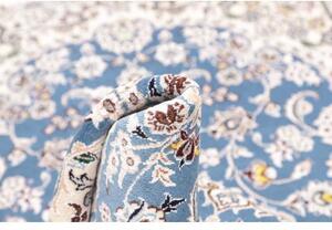 Tappeto Nain 9la Medaglione Floreale Azzurro Avorio 102x155 Cm