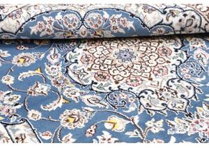 Tappeto Nain 9la Medaglione Floreale Blu Avorio 104x157 Cm