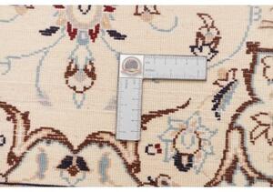 Tappeto Nain 9la Medaglione Floreale Avorio Marrone Corsia 95x354 Cm