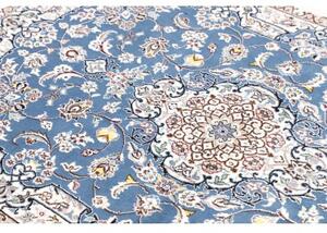 Tappeto Nain 9la Medaglione Floreale Blu Avorio 104x157 Cm