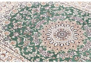 Tappeto Nain 9la Medaglione Floreale Verde Avorio 105x154 Cm