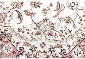 Tappeto Nain 9la Medaglione Floreale Avorio Rosa Antico 103x154 Cm