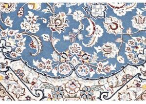 Tappeto Nain 9la Medaglione Floreale Blu Avorio 104x157 Cm