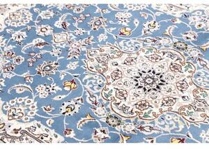 Tappeto Nain 9la Medaglione Floreale Azzurro Avorio 102x155 Cm