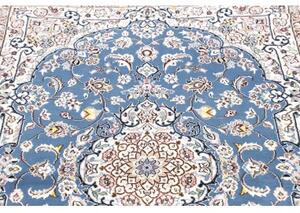 Tappeto Nain 9la Medaglione Floreale Blu Avorio 104x157 Cm