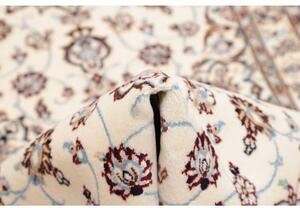 Tappeto Nain 9la Medaglione Floreale Avorio Marrone Corsia 95x354 Cm