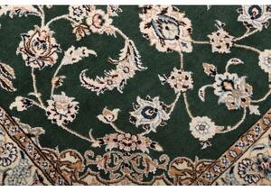 Tappeto Nain 9la Medaglione Floreale Verde Scuro Avorio 101x154 Cm