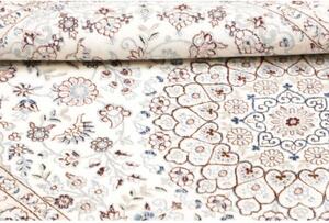 Tappeto Nain 6la Medaglione Floreale Avorio Blu 100x156 Cm
