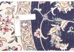 Tappeto Nain 9la Medaglione Floreale Blu Scuro Avorio Rotondo 150x150 Cm