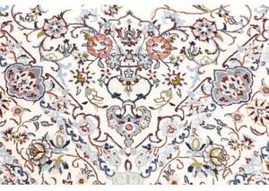 Tappeto Nain 9la Medaglione Floreale Avorio Blu Chiaro Quadrato 202x200 Cm