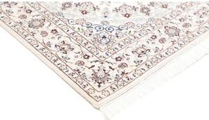 Tappeto Nain 6la Medaglione Floreale Avorio Blu 100x156 Cm