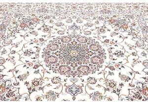 Tappeto Nain 9la Medaglione Floreale Avorio Blu Chiaro Quadrato 202x200 Cm