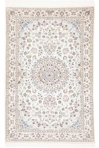 Tappeto Nain 6la Medaglione Floreale Avorio Blu 100x156 Cm