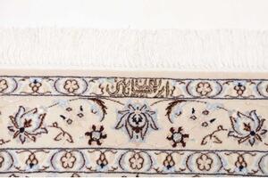 Tappeto Nain 6la Medaglione Floreale Avorio Blu 103x159 Cm