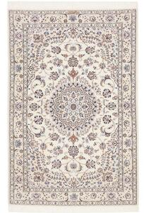 Tappeto Nain 6la Medaglione Floreale Avorio Blu 103x159 Cm