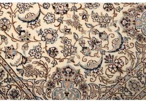 Tappeto Nain 9la Medaglione Floreale Avorio Blu Corsia 101x323 Cm