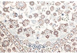 Tappeto Nain 6la Medaglione Floreale Avorio Blu 100x156 Cm