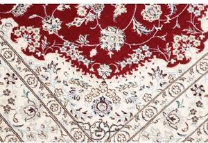 Tappeto Nain 6la Medaglione Floreale Rosso Avorio 109x165 Cm