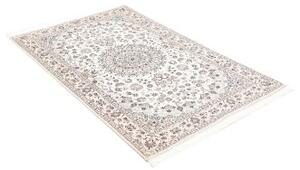 Tappeto Nain 6la Medaglione Floreale Avorio Blu 100x156 Cm