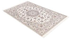 Tappeto Nain 6la Medaglione Floreale Avorio Blu 103x159 Cm