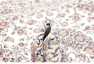 Tappeto Nain 9la Medaglione Floreale Avorio Blu Chiaro Quadrato 202x200 Cm