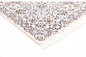 Tappeto Nain 9la Medaglione Floreale Avorio Blu Chiaro Quadrato 202x200 Cm