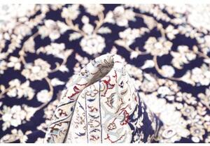 Tappeto Nain 6la Medaglione Floreale Blu Scuro Avorio 101x157 Cm