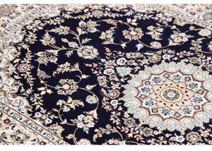 Tappeto Nain 6la Medaglione Floreale Blu Scuro Avorio 101x157 Cm