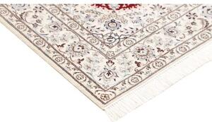 Tappeto Nain 6la Medaglione Floreale Rosso Avorio 109x165 Cm