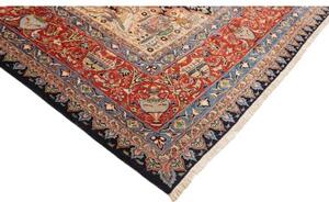 Tappeto Kashamr Zirkhaki Medaglione Floreale Rosso Blu Scuro 305x407 Cm