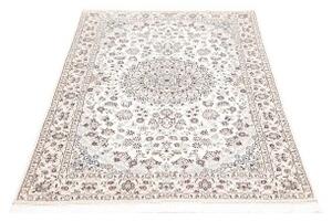 Tappeto Nain 6la Medaglione Floreale Avorio Blu 100x156 Cm