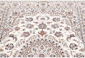 Tappeto Nain 6la Medaglione Floreale Avorio Blu 103x159 Cm