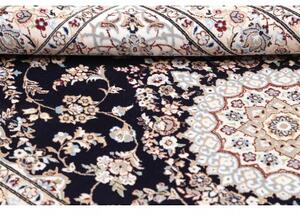 Tappeto Nain 6la Medaglione Floreale Blu Scuro Beige 102x164 Cm