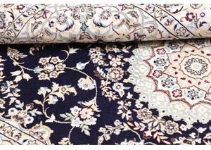 Tappeto Nain 6la Medaglione Floreale Blu Scuro Avorio 103x152 Cm