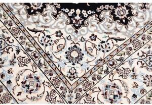 Tappeto Nain 6la Medaglione Floreale Blu Notte Avorio 159x205 Cm