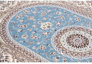 Tappeto Nain 6la Medaglione Floreale Azzurro Avorio 127x200 Cm